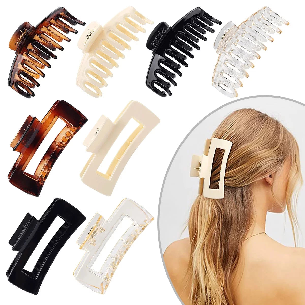 Hair Claws, 8 pack